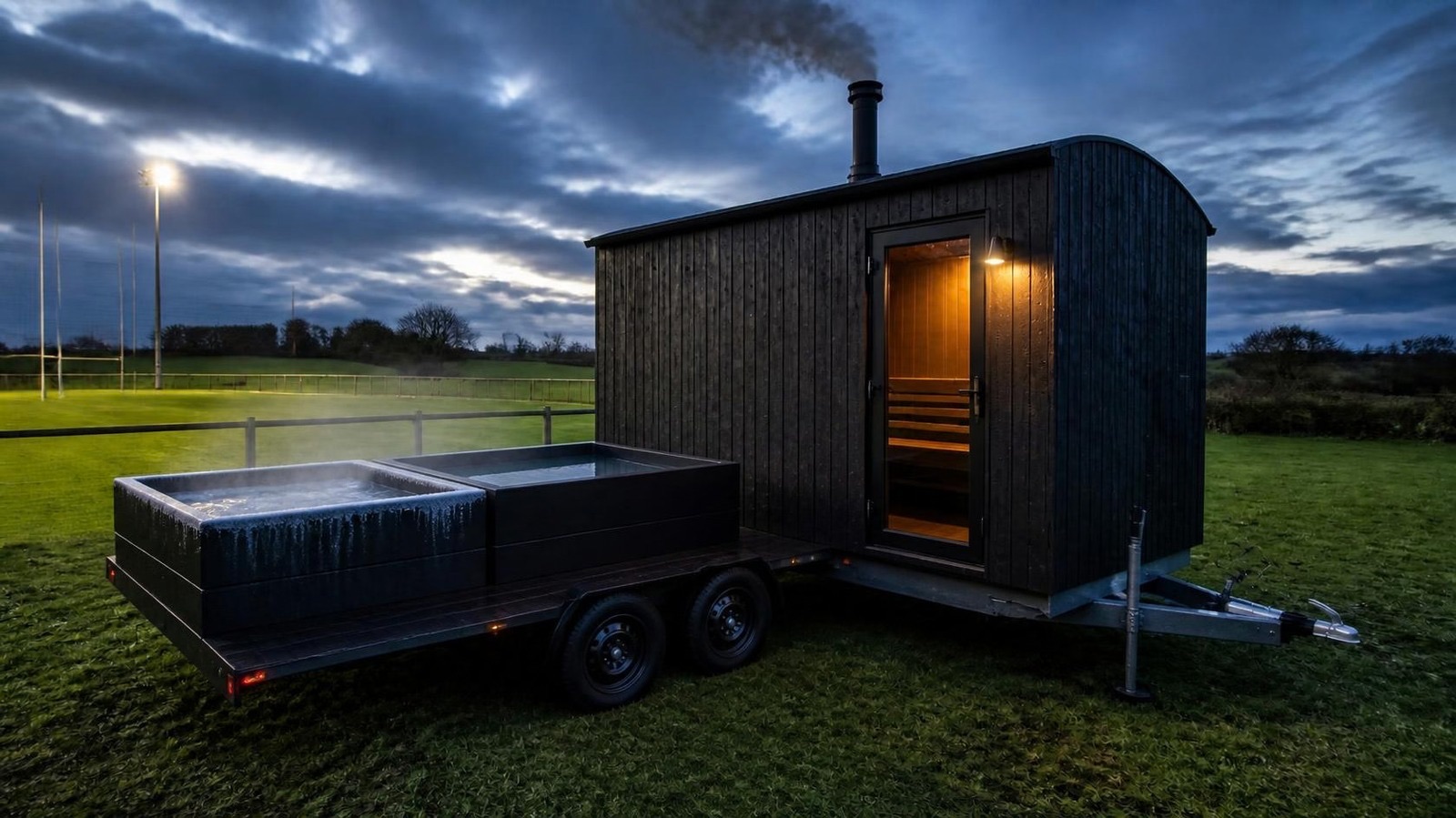 Road to Recovery mobile sauna and cold plunge trailer